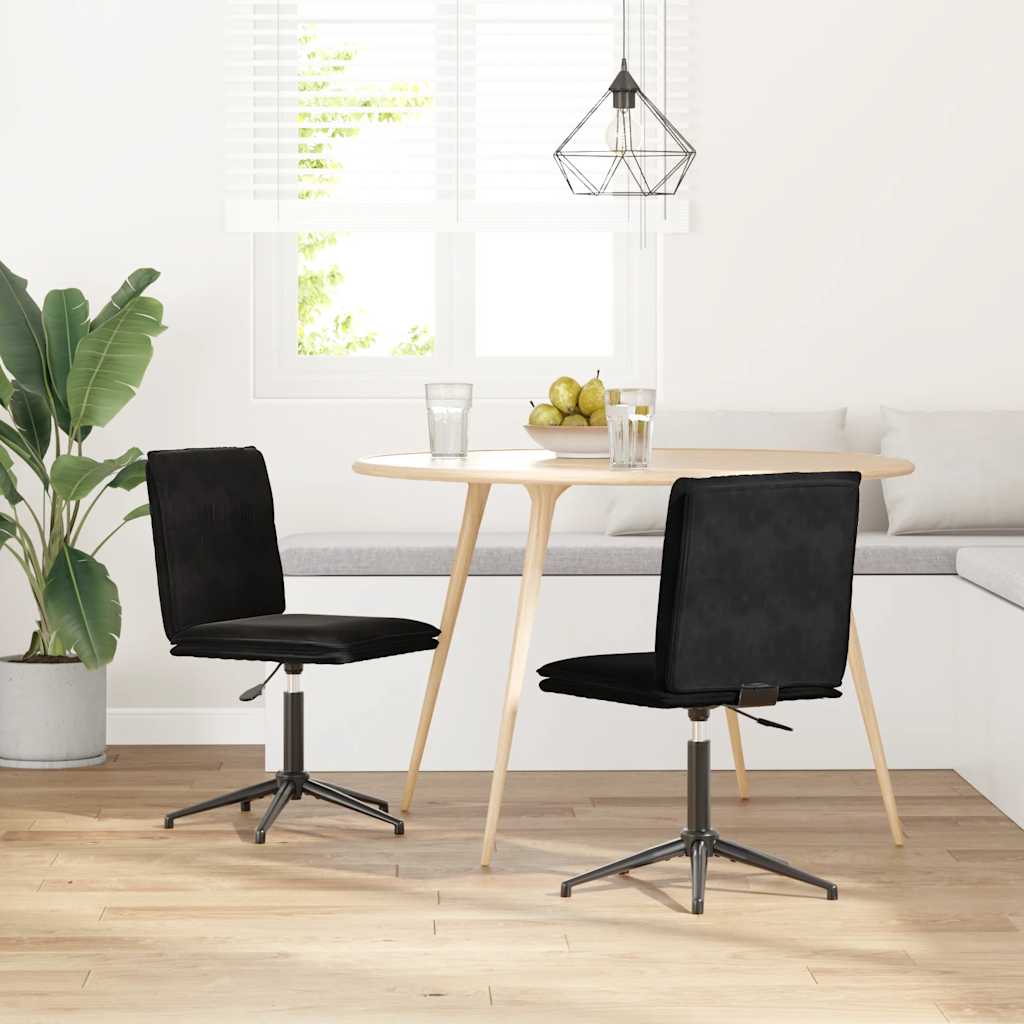 Chaises à manger lot de 2 Noir Velours - XIOS