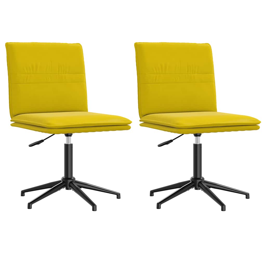 Chaises à manger lot de 2 Jaune Velours - XIOS
