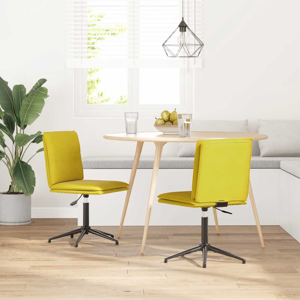 Chaises à manger lot de 2 Jaune Velours - XIOS