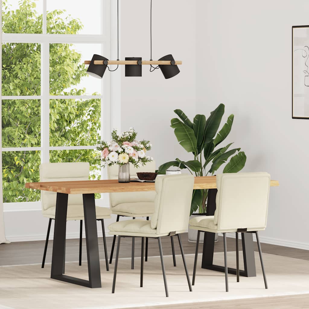 Chaises à manger lot de 4 Crème Velours - XIOS