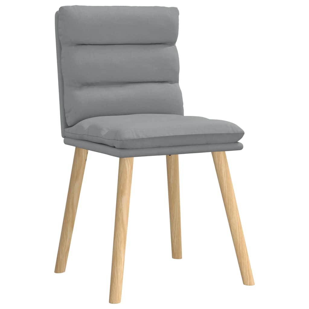 Chaises à manger lot de 4 gris clair tissu - XIOS