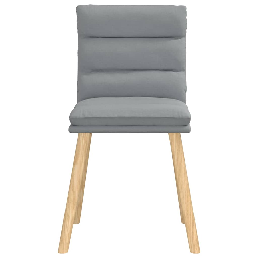 Chaises à manger lot de 4 gris clair tissu - XIOS
