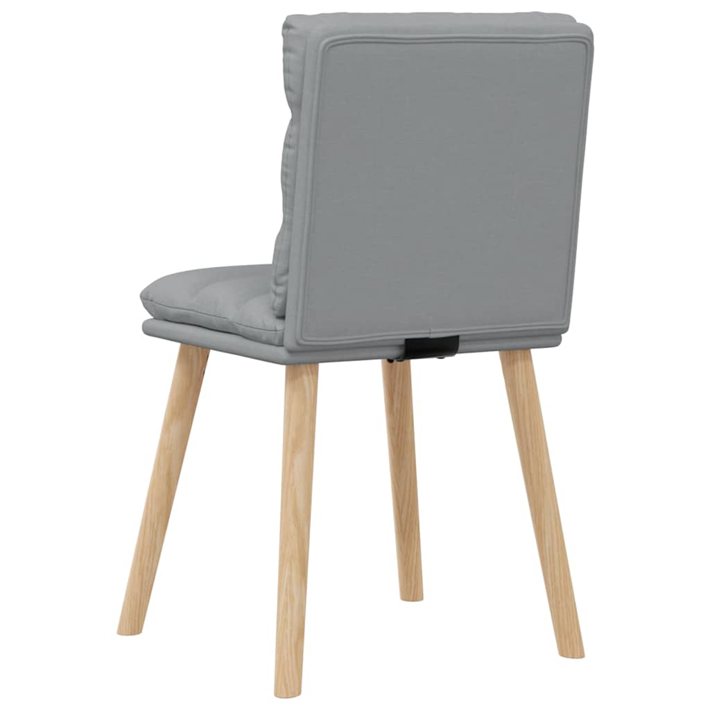 Chaises à manger lot de 4 gris clair tissu - XIOS