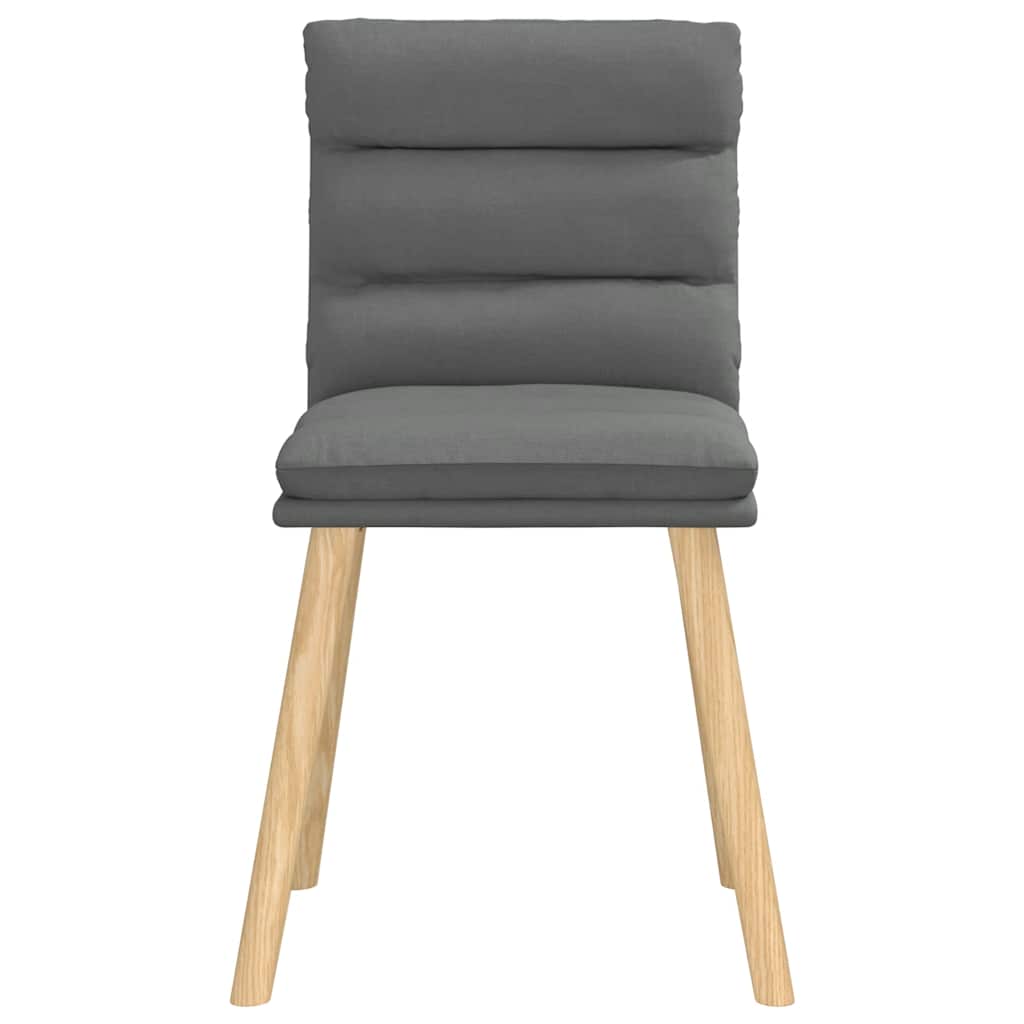 Chaises à manger lot de 4 gris foncé tissu - XIOS