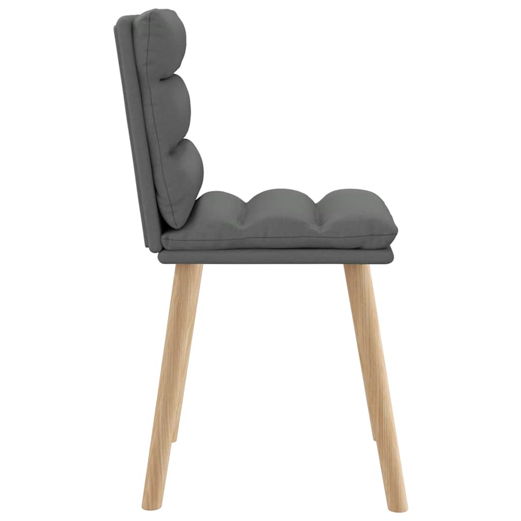 Chaises à manger lot de 4 gris foncé tissu - XIOS