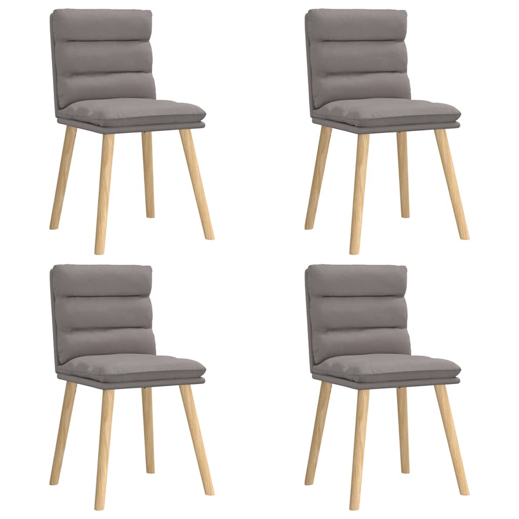 Chaises à manger lot de 4 taupe tissu - XIOS