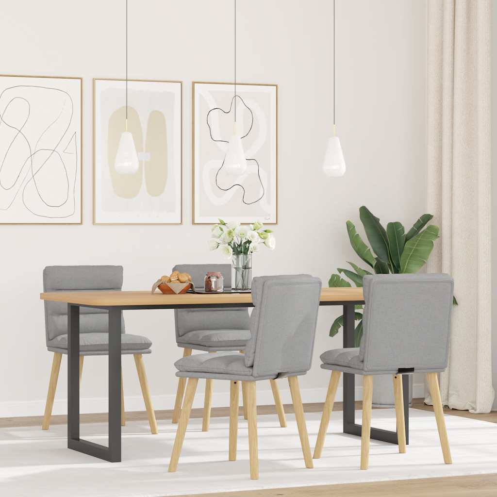 Chaises à manger lot de 4 gris nuage tissu - XIOS