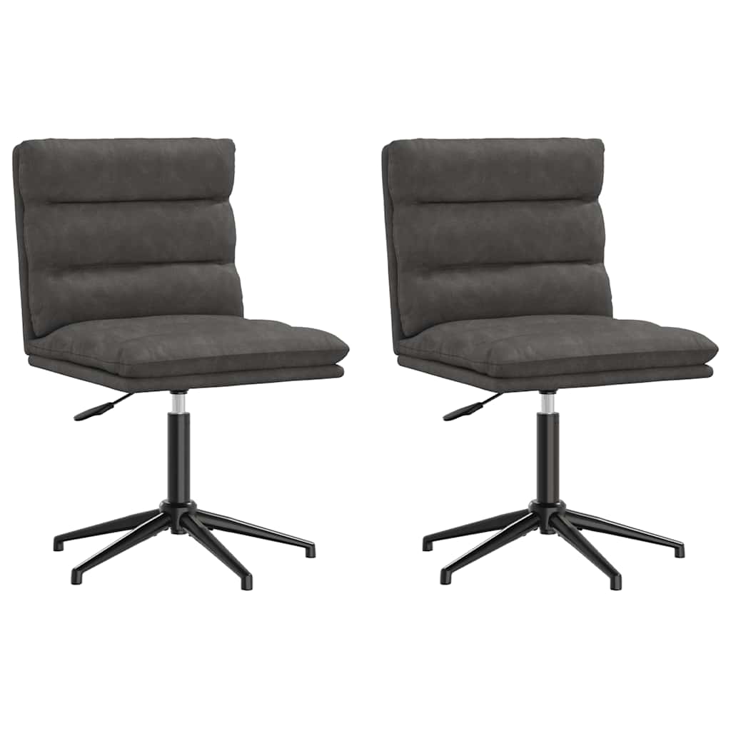 Chaises à manger lot de 2 noir similicuir - XIOS