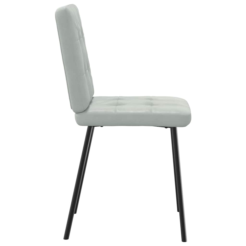 Chaises à manger lot de 6 gris clair velours - XIOS
