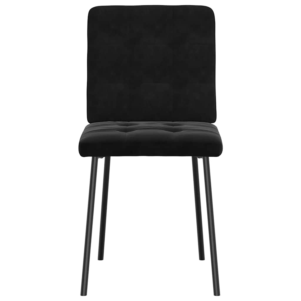 Chaises à manger lot de 6 noir velours - XIOS