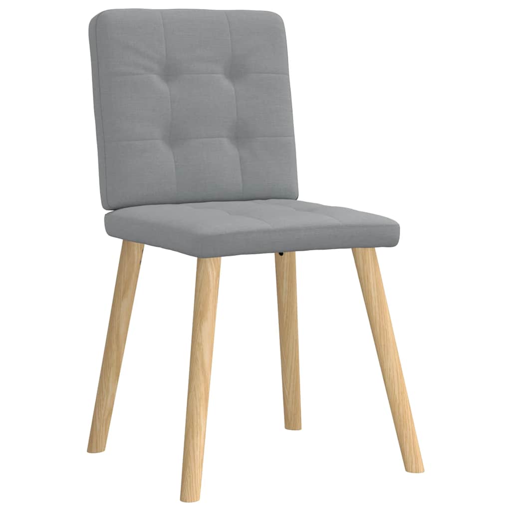 Chaises à manger lot de 6 gris clair tissu