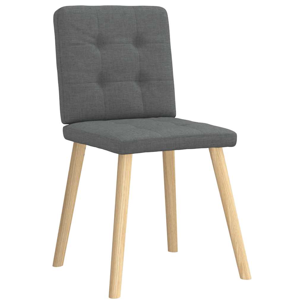 Chaises à manger lot de 6 gris foncé tissu - XIOS