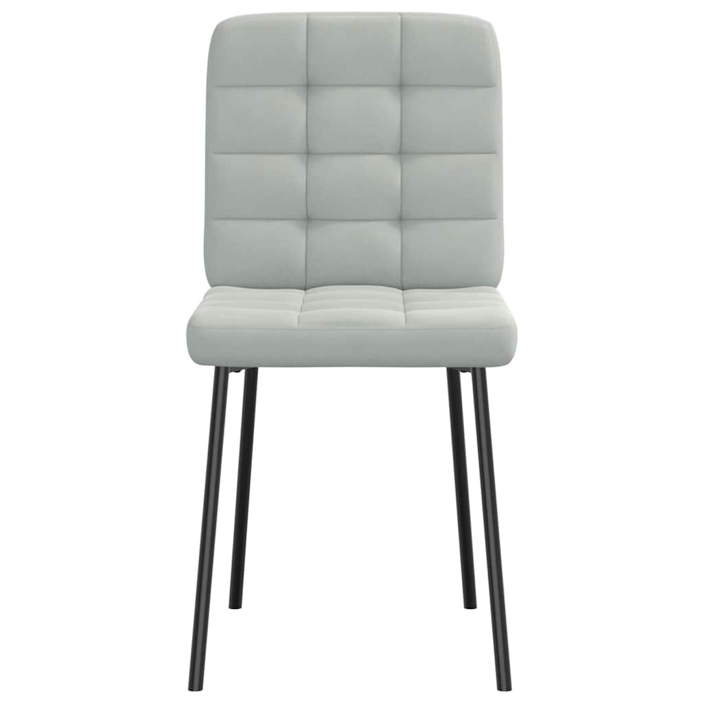 Chaises à manger lot de 6 gris clair velours - XIOS
