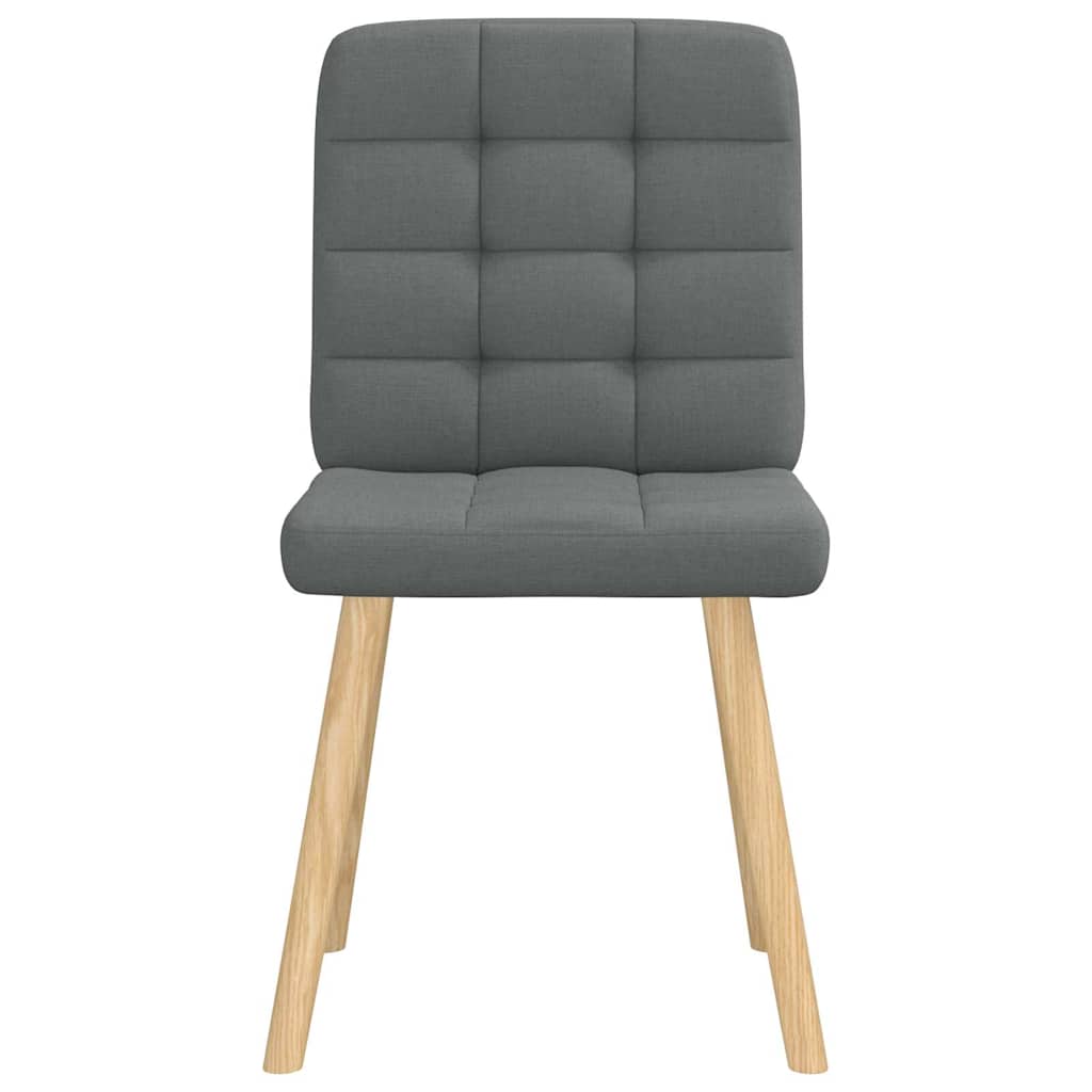 Chaises à manger lot de 6 gris foncé tissu - XIOS