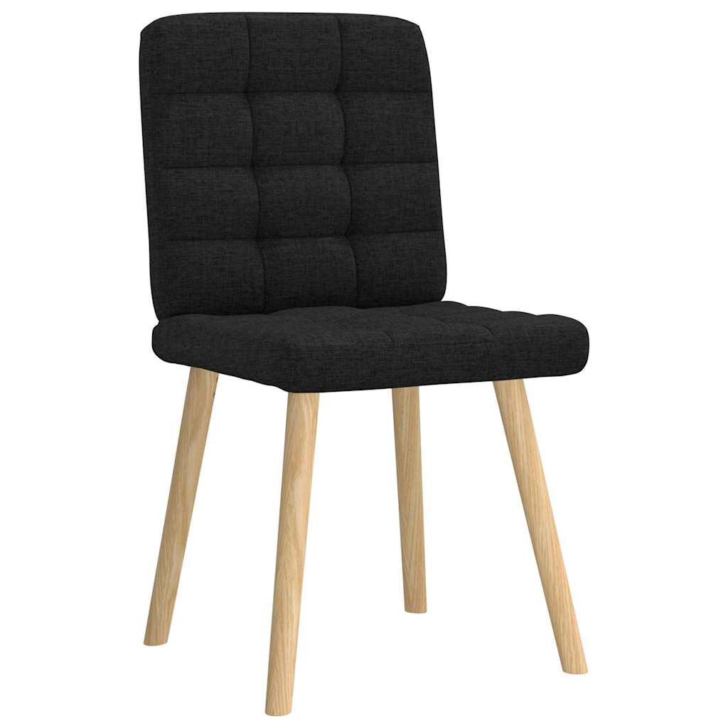 Chaises à manger lot de 6 noir tissu - XIOS