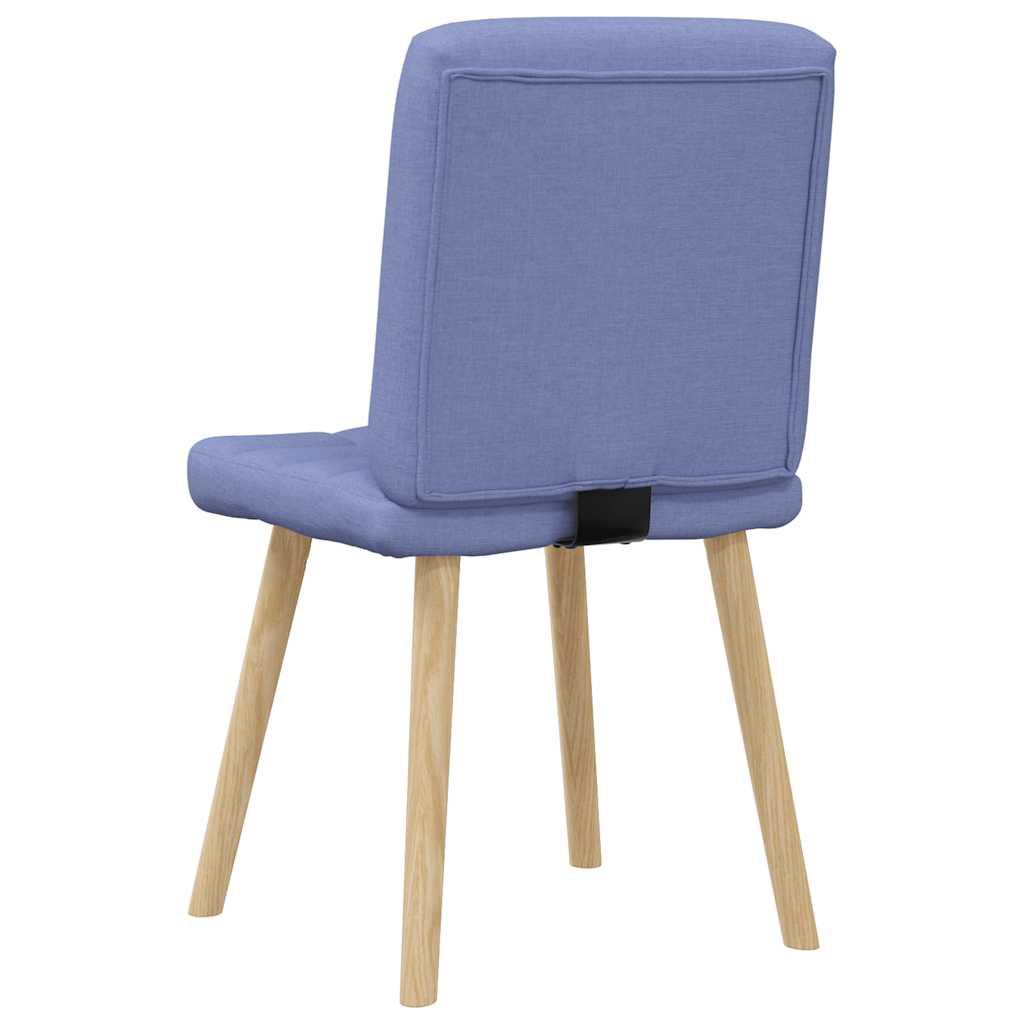 Chaises à manger lot de 6 bleu jean tissu - XIOS