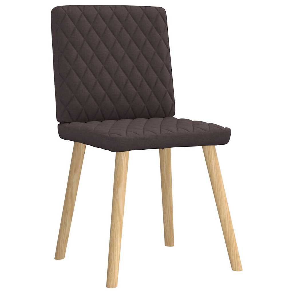 Chaises à manger lot de 6 marron foncé tissu - XIOS