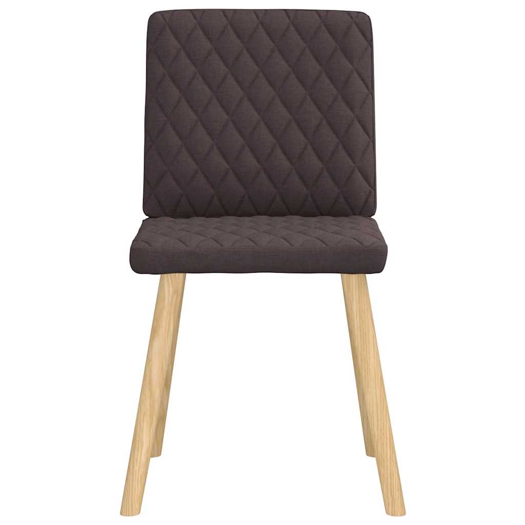 Chaises à manger lot de 6 marron foncé tissu - XIOS