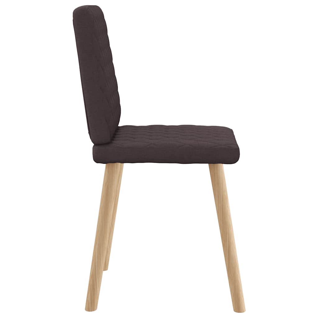 Chaises à manger lot de 6 marron foncé tissu - XIOS