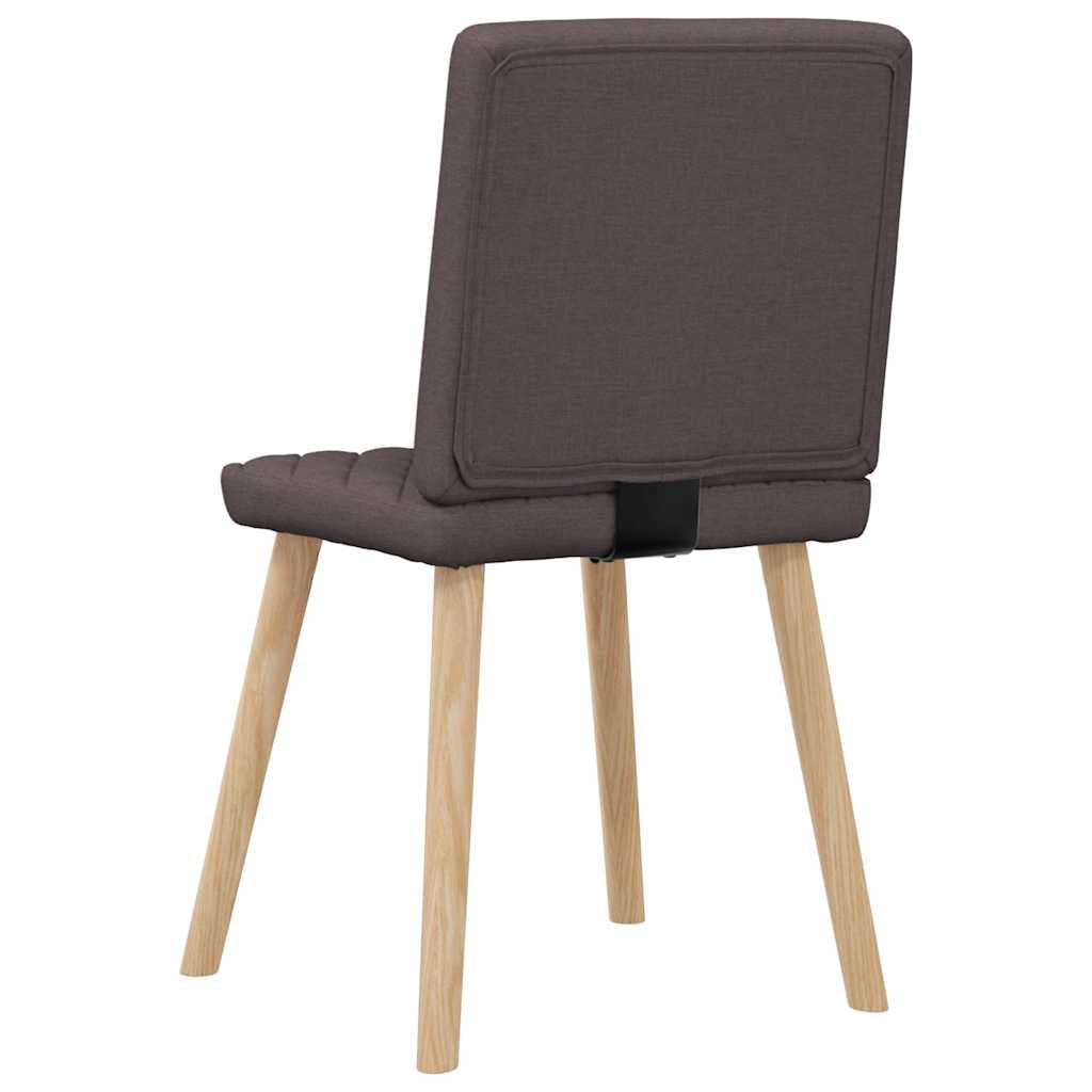 Chaises à manger lot de 6 marron foncé tissu - XIOS