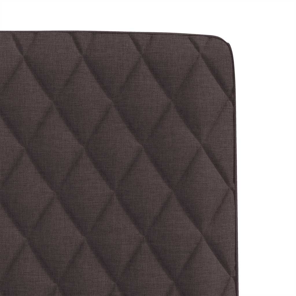 Chaises à manger lot de 6 marron foncé tissu - XIOS