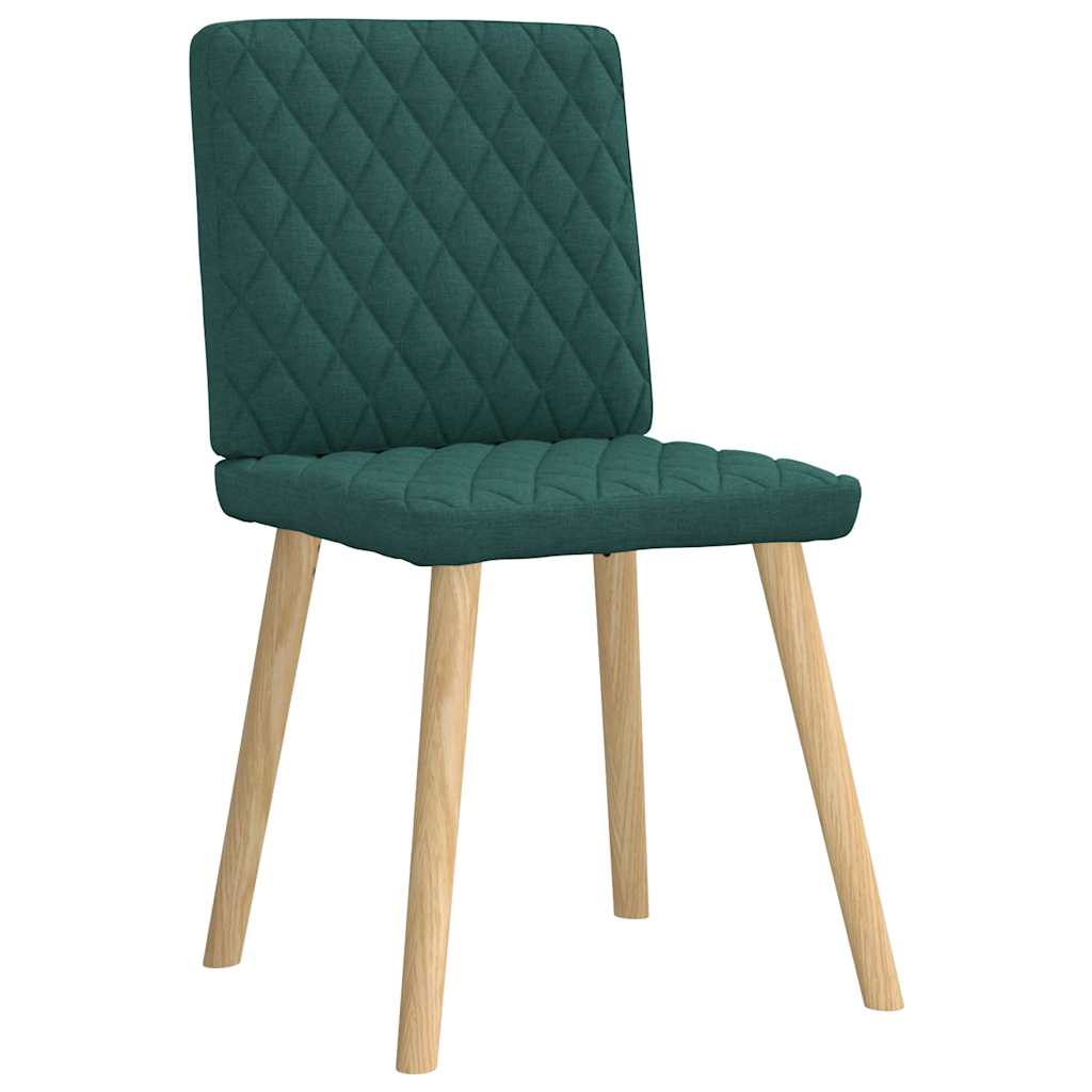 Chaises à manger lot de 6 vert foncé tissu - XIOS