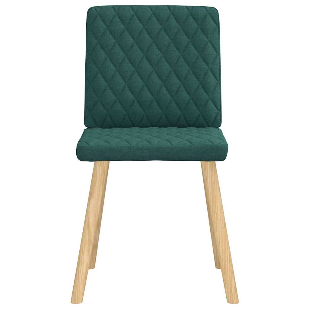 Chaises à manger lot de 6 vert foncé tissu - XIOS