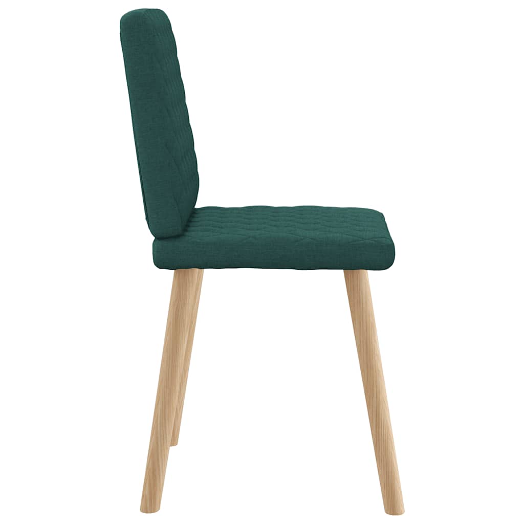 Chaises à manger lot de 6 vert foncé tissu - XIOS