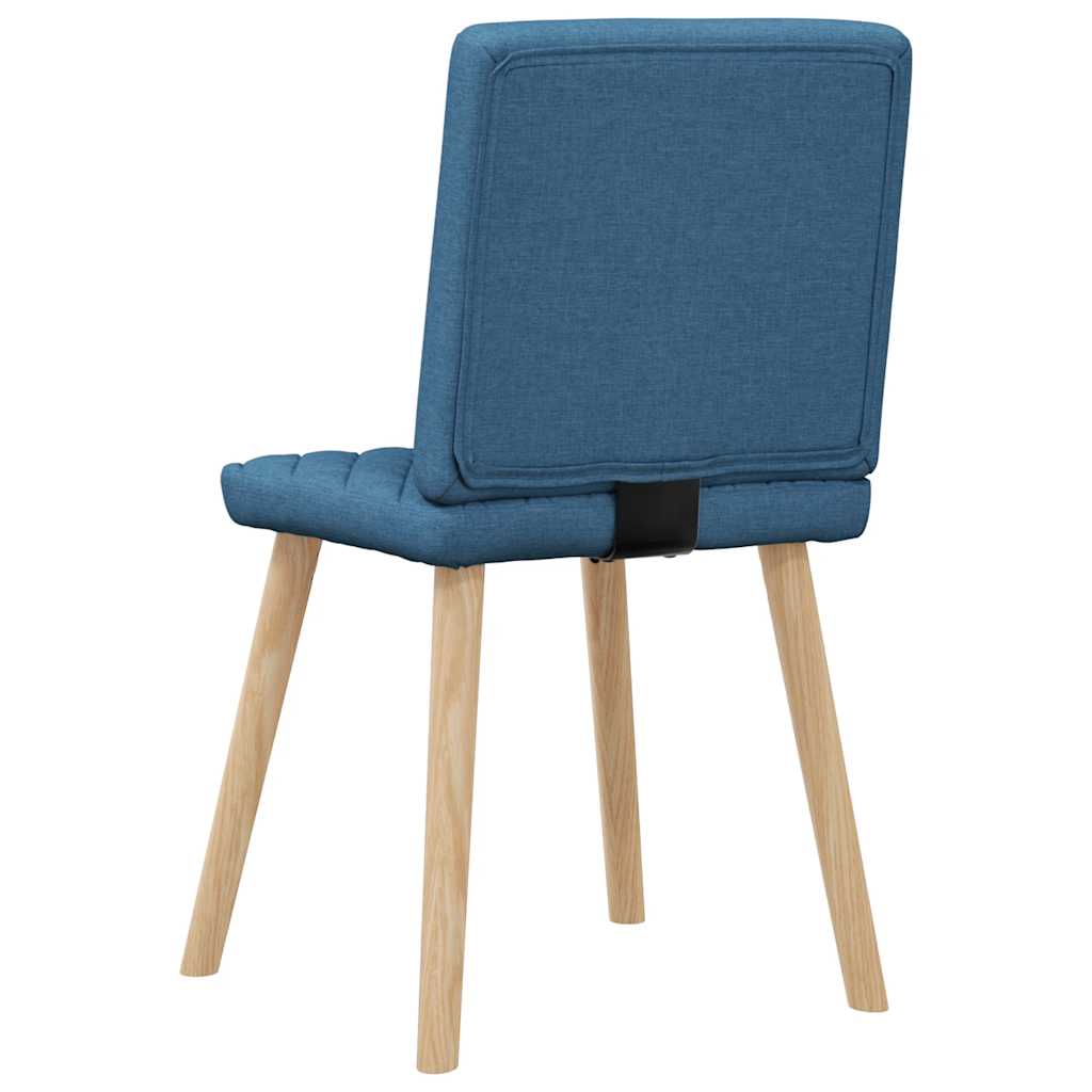 Chaises à manger lot de 6 bleu tissu - XIOS