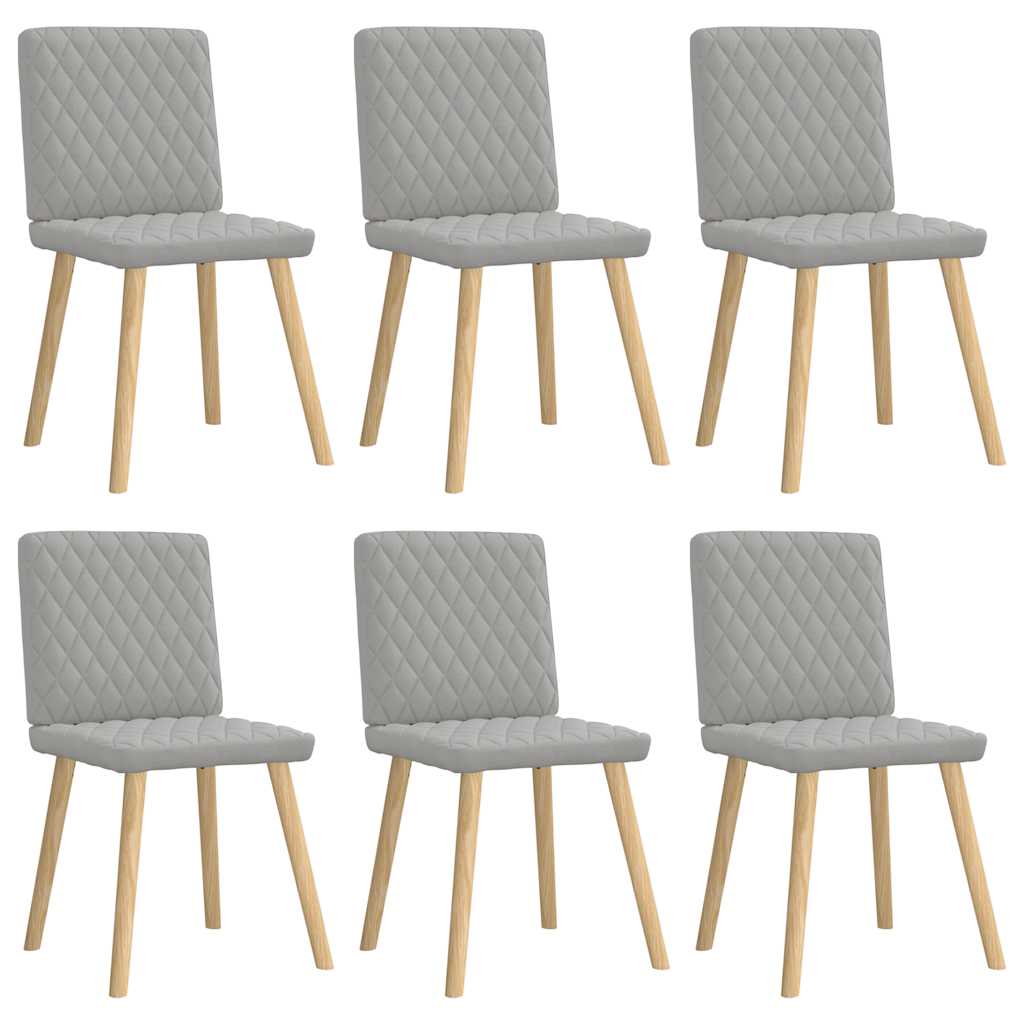 Chaises à manger lot de 6 gris nuage tissu - XIOS