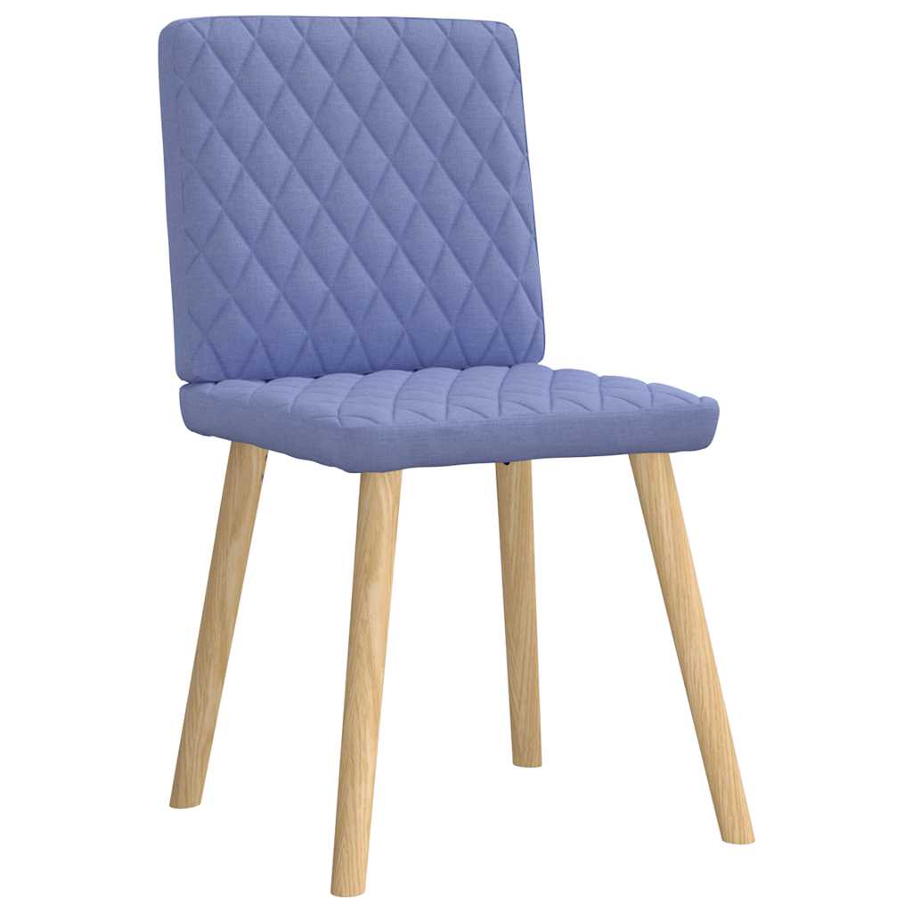 Chaises à manger lot de 6 bleu jean tissu - XIOS