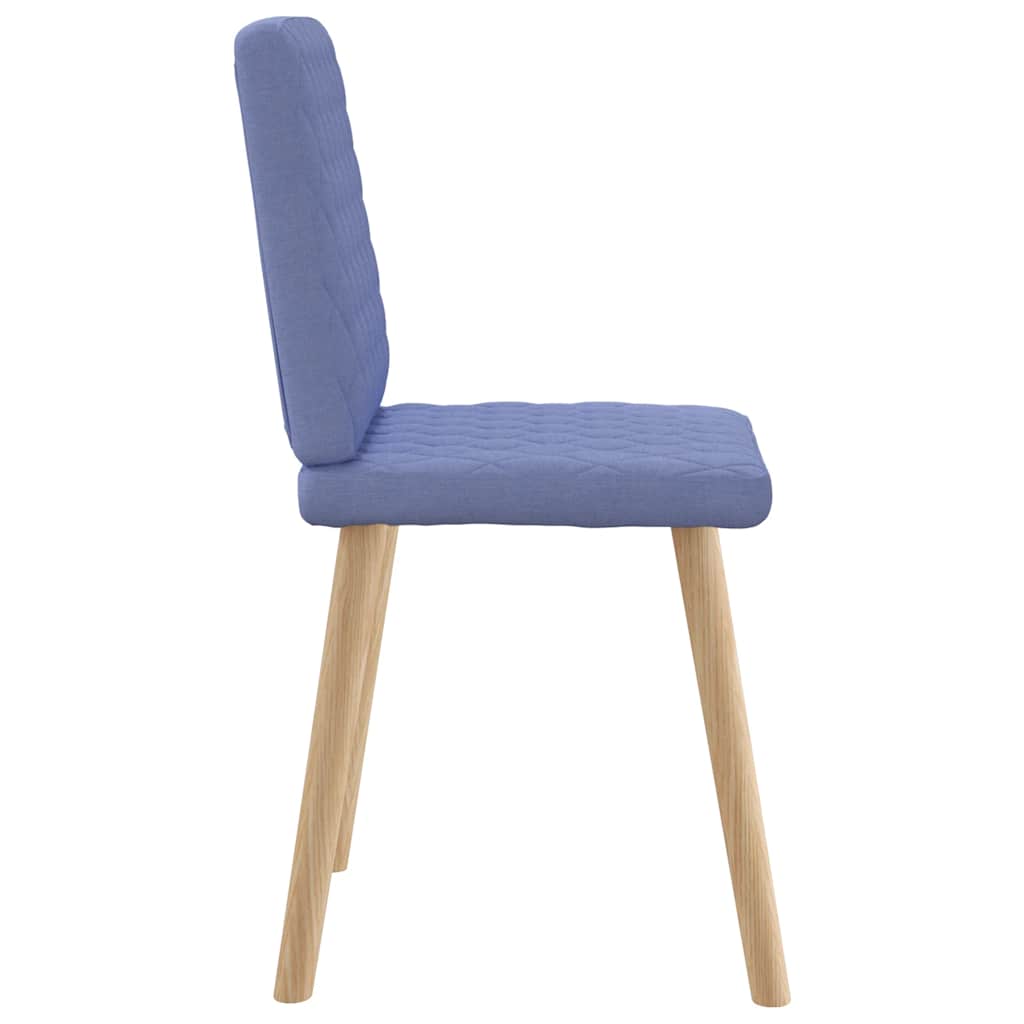 Chaises à manger lot de 6 bleu jean tissu - XIOS