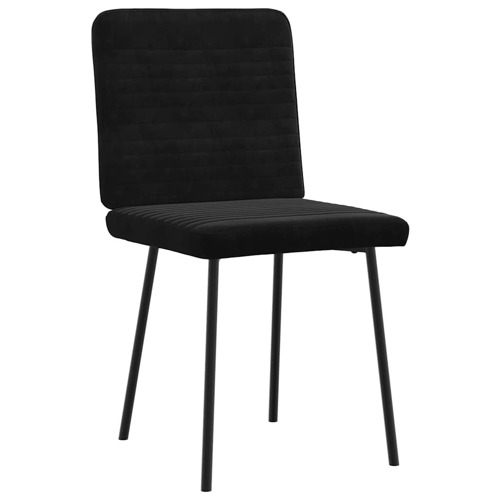 Chaises à manger lot de 6 noir velours - XIOS