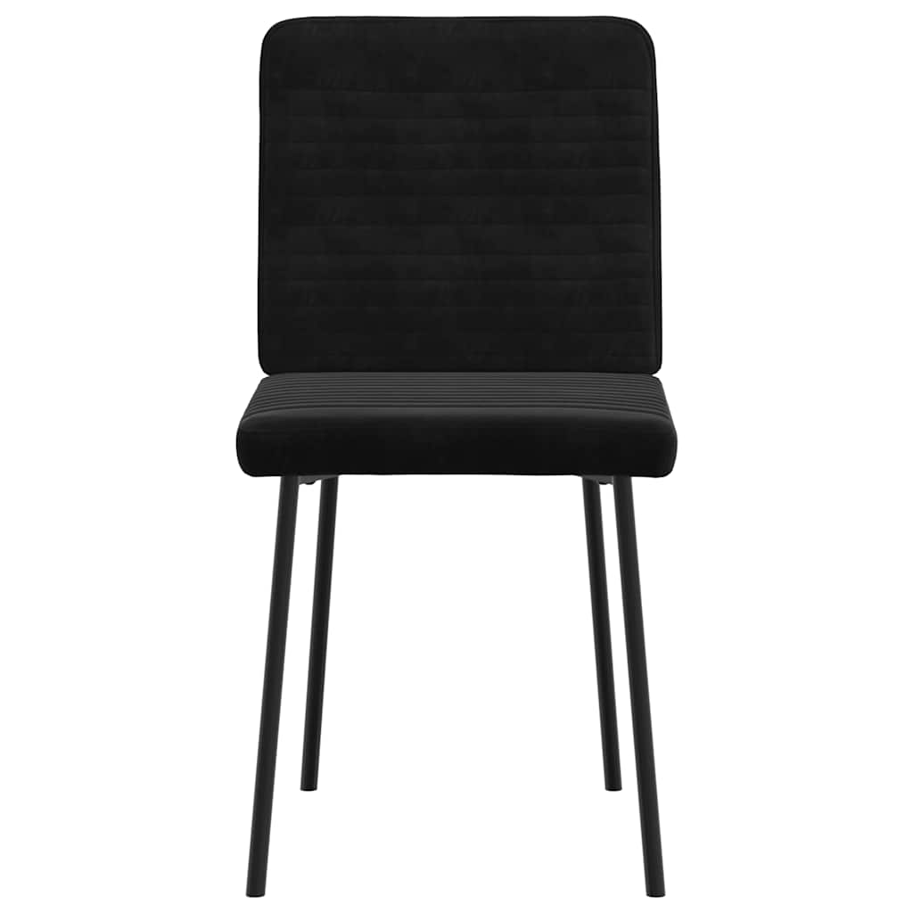 Chaises à manger lot de 6 noir velours - XIOS