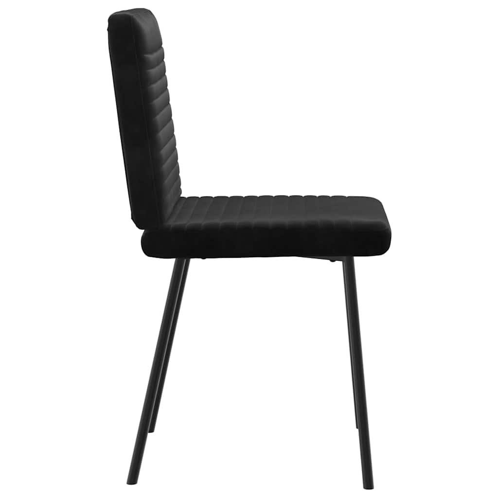 Chaises à manger lot de 6 noir velours - XIOS