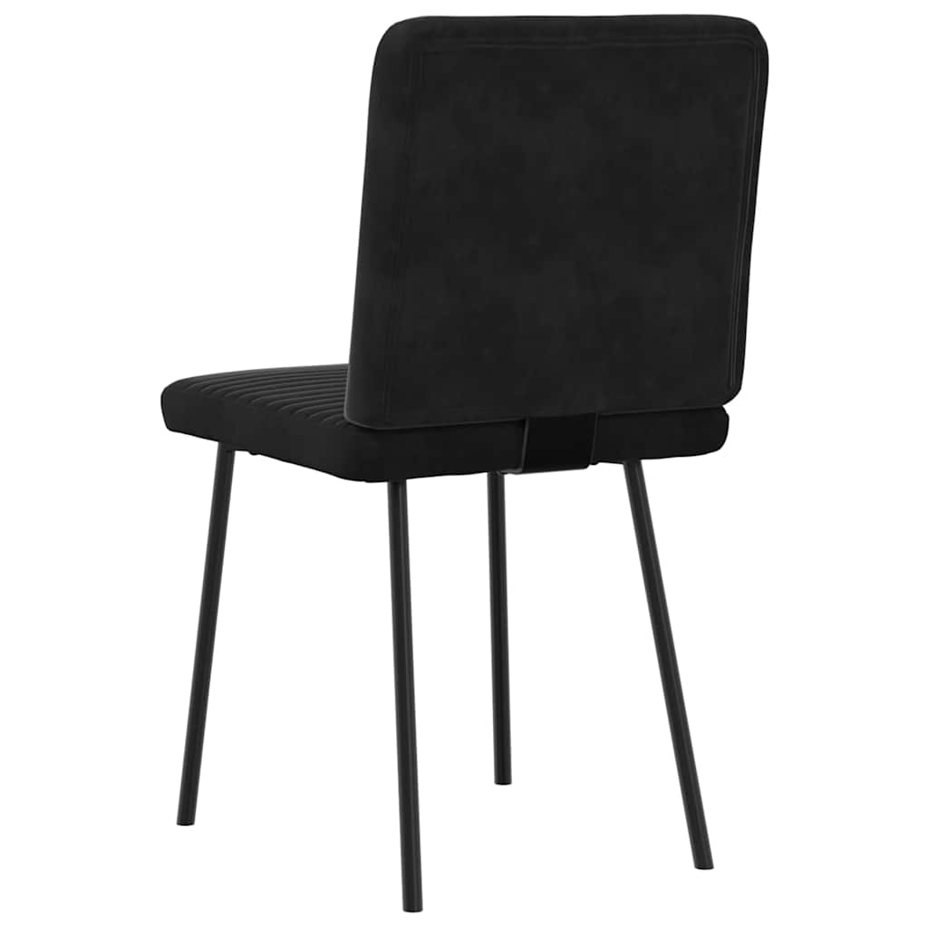 Chaises à manger lot de 6 noir velours - XIOS