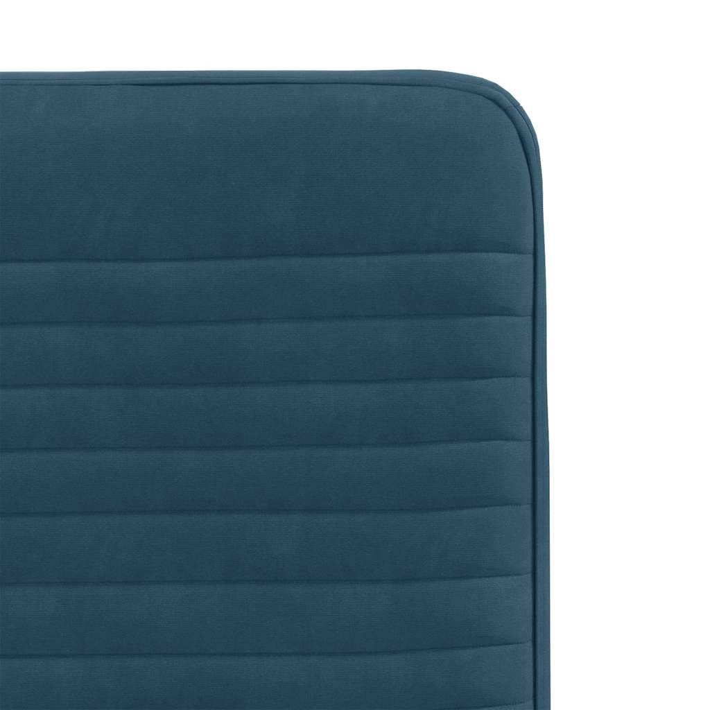 Chaises à manger lot de 6 bleu velours - XIOS