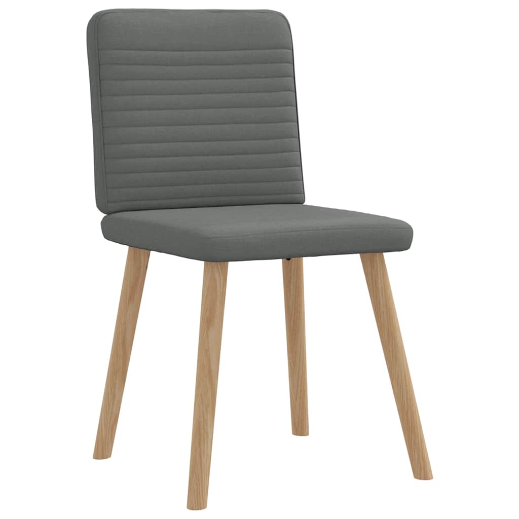 Chaises à manger lot de 6 gris foncé tissu - XIOS