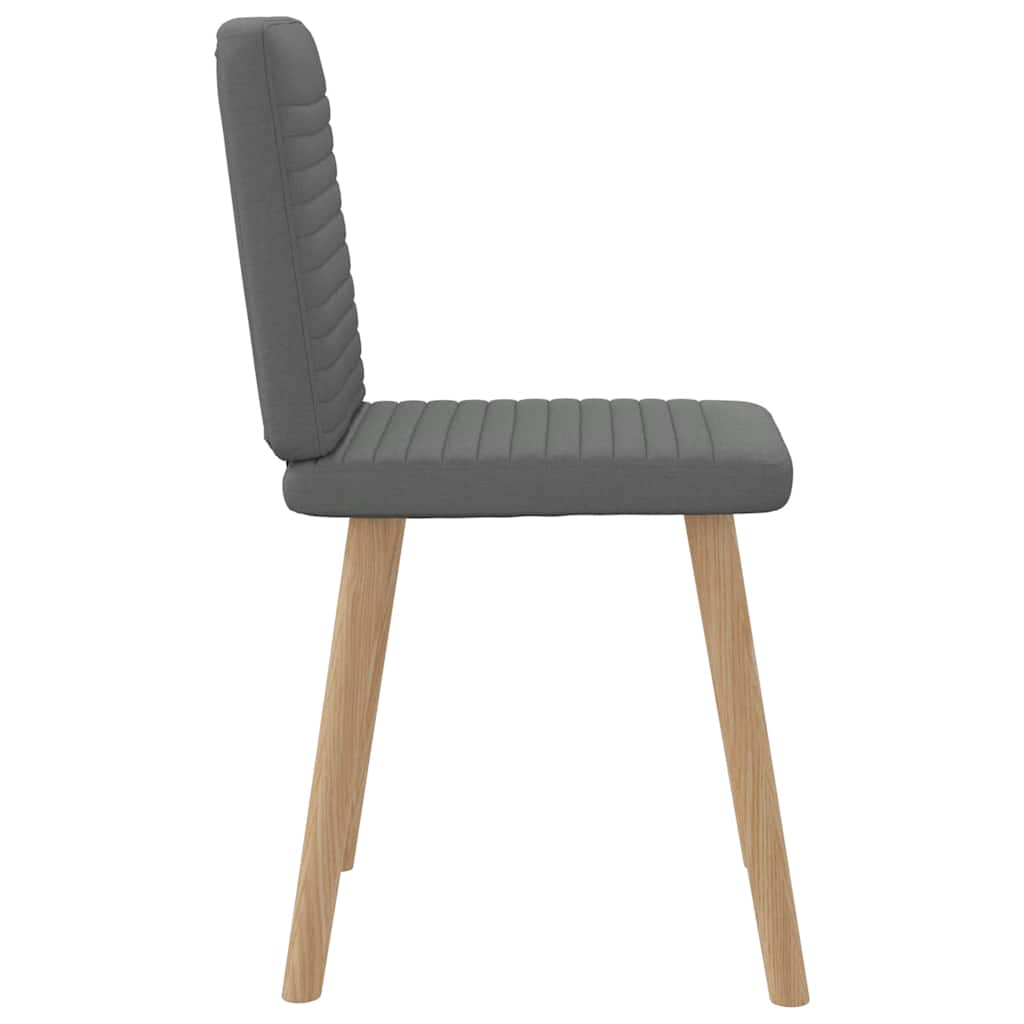 Chaises à manger lot de 6 gris foncé tissu - XIOS