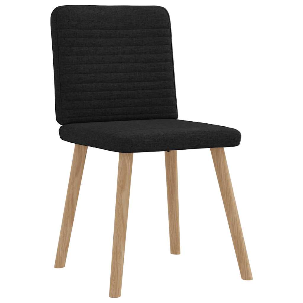 Chaises à manger lot de 6 noir tissu - XIOS