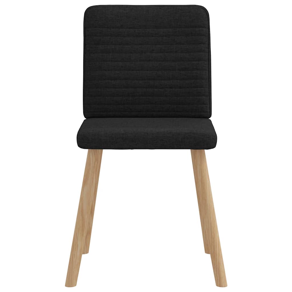 Chaises à manger lot de 6 noir tissu - XIOS