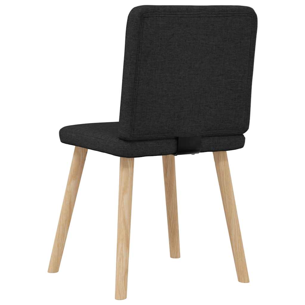Chaises à manger lot de 6 noir tissu - XIOS