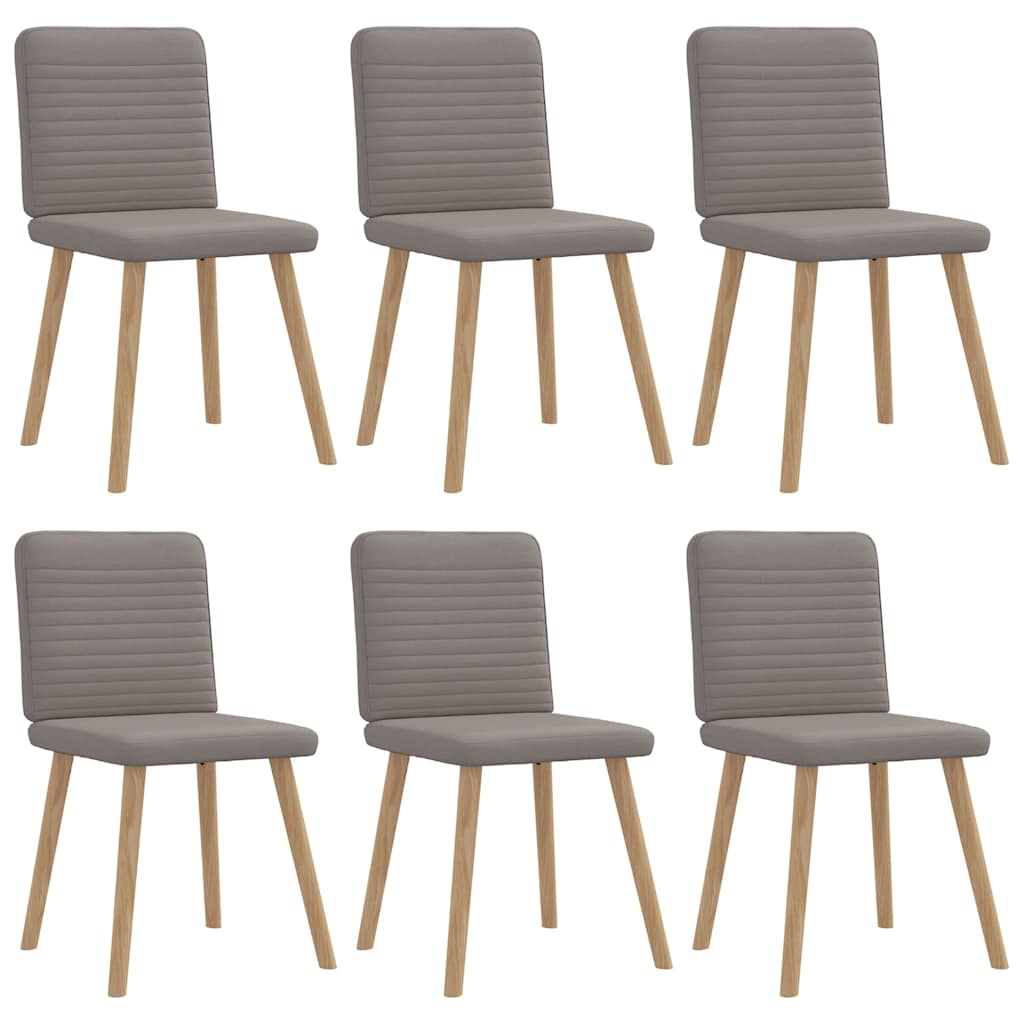 Chaises à manger lot de 6 taupe tissu - XIOS