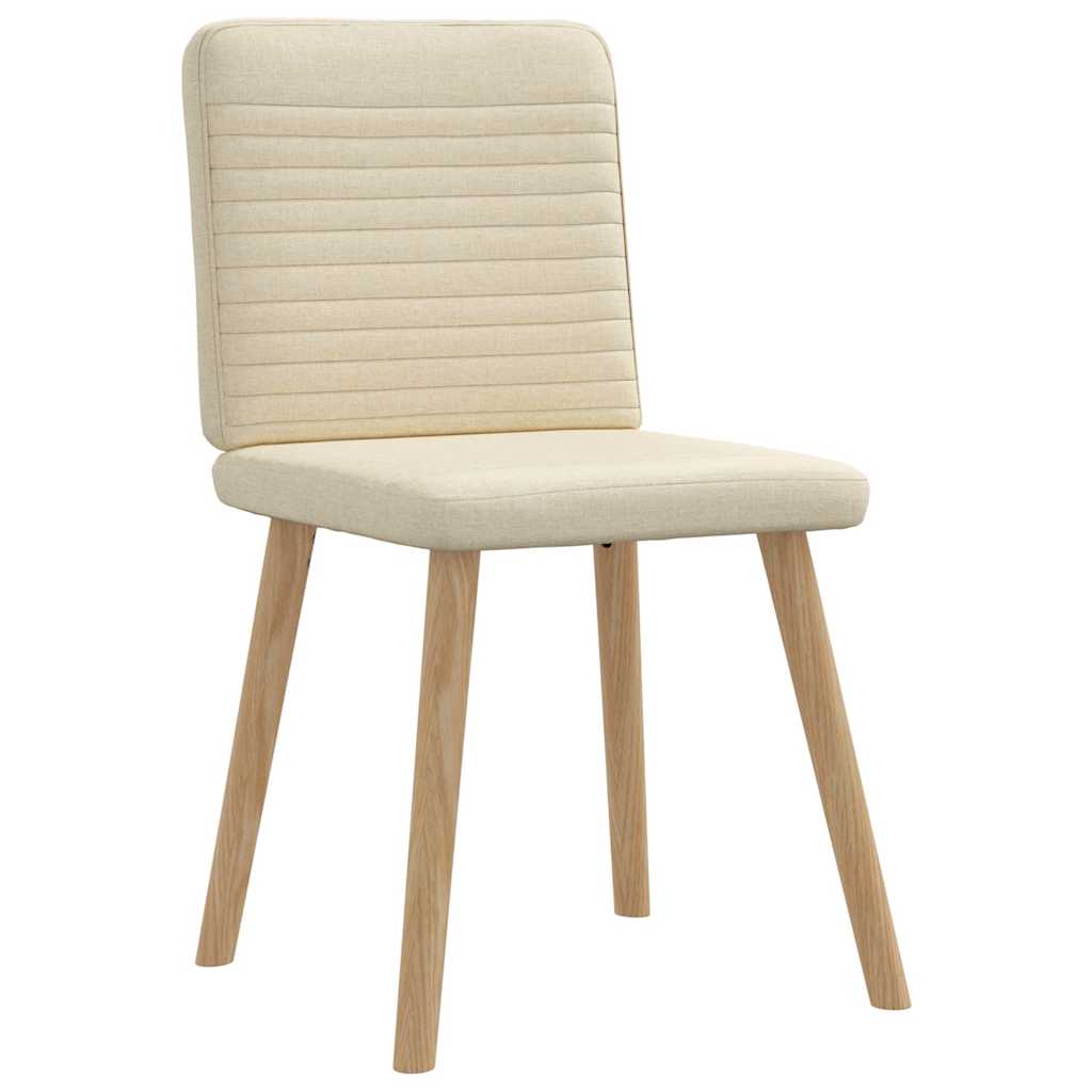 Chaises à manger lot de 6 crème tissu - XIOS