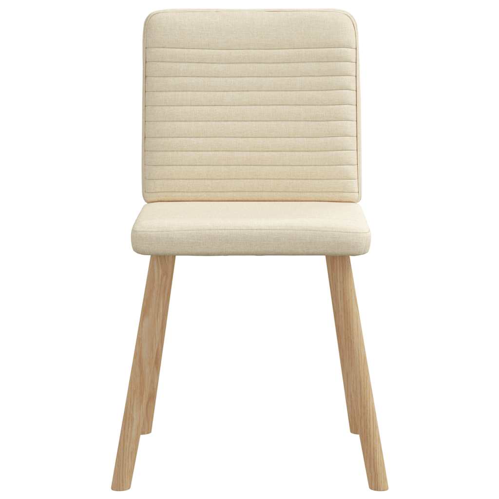 Chaises à manger lot de 6 crème tissu - XIOS
