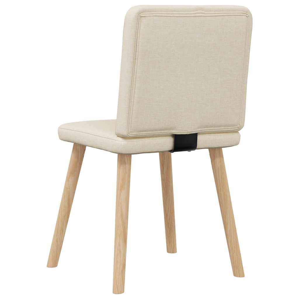 Chaises à manger lot de 6 crème tissu - XIOS