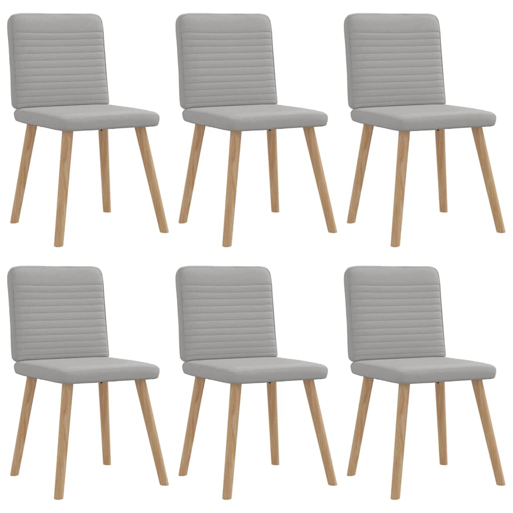 Chaises à manger lot de 6 gris nuage tissu - XIOS