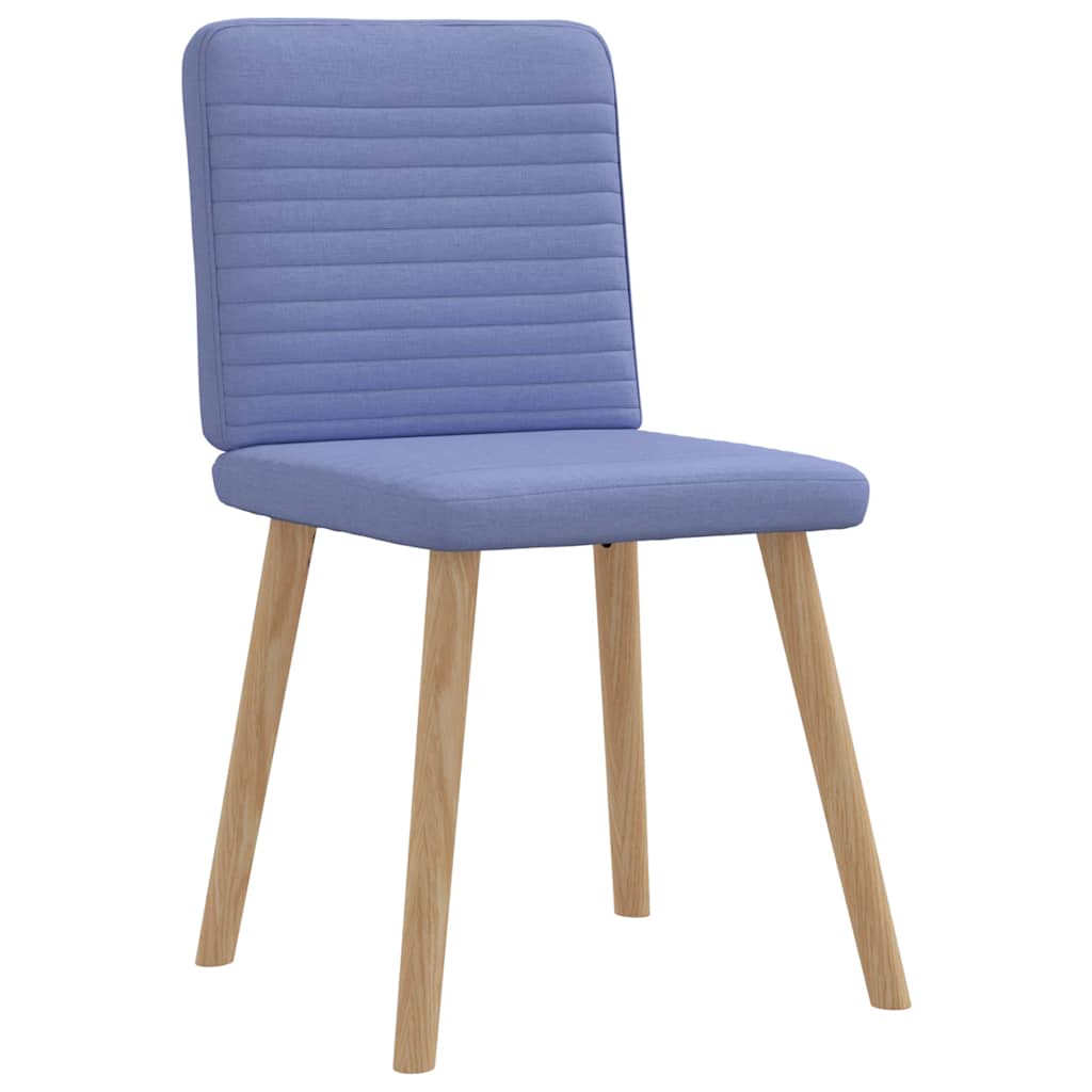 Chaises à manger lot de 6 bleu jean tissu - XIOS