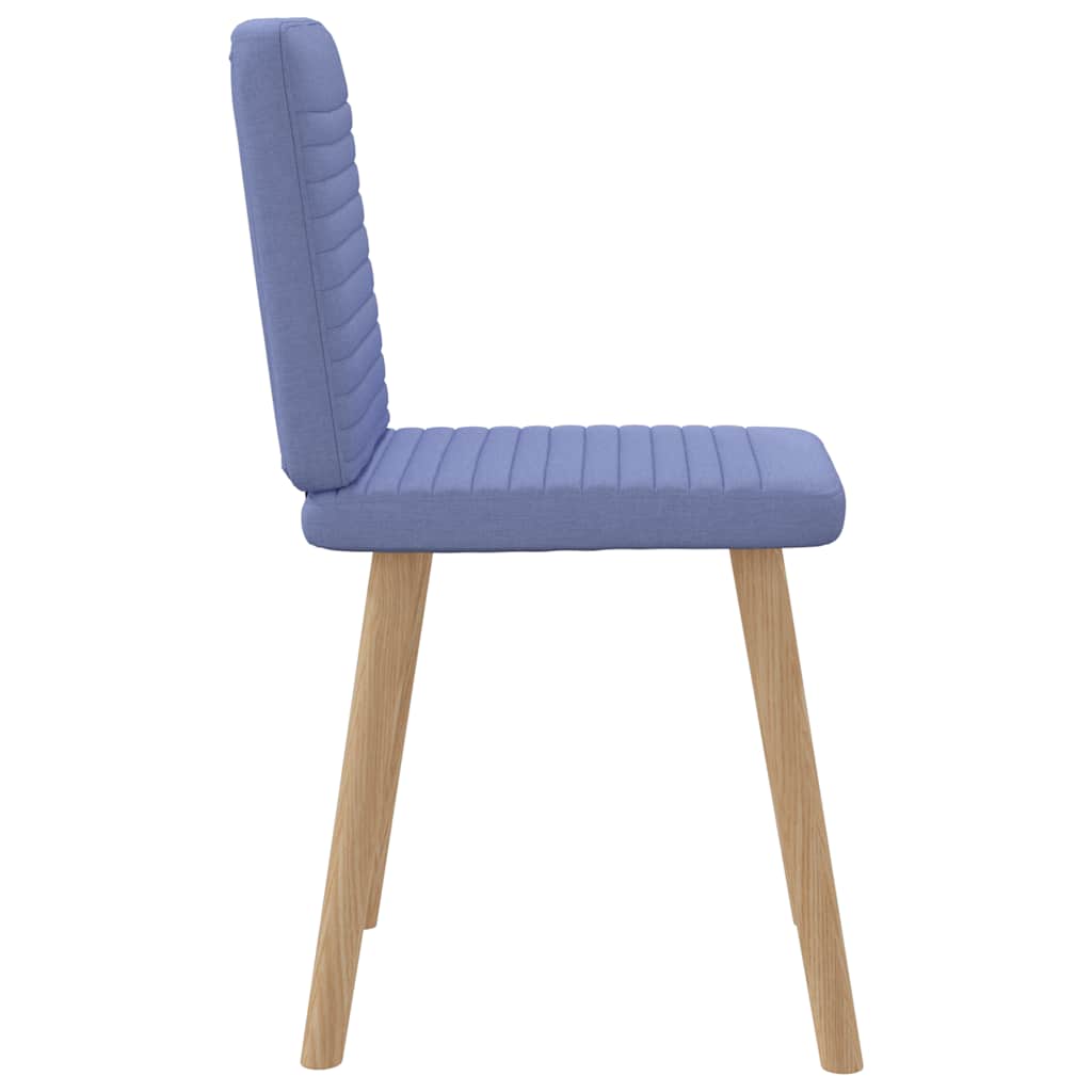 Chaises à manger lot de 6 bleu jean tissu - XIOS
