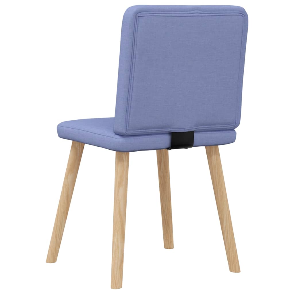 Chaises à manger lot de 6 bleu jean tissu - XIOS